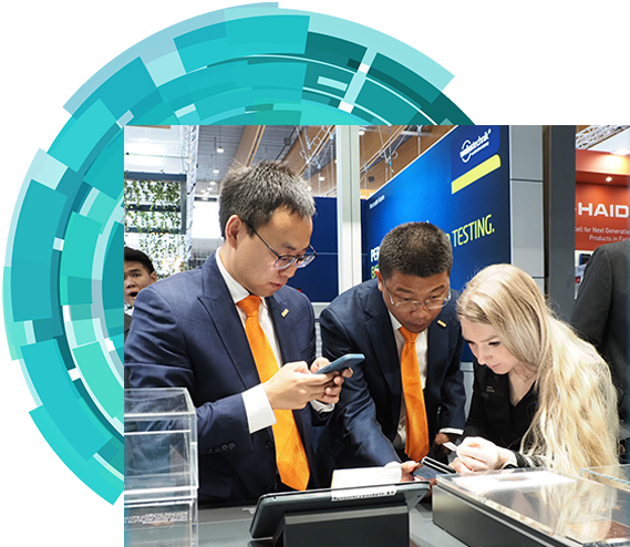 Exhibitor displays new product